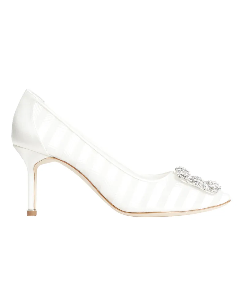 Manolo Blahnik Hangisila Pumps White