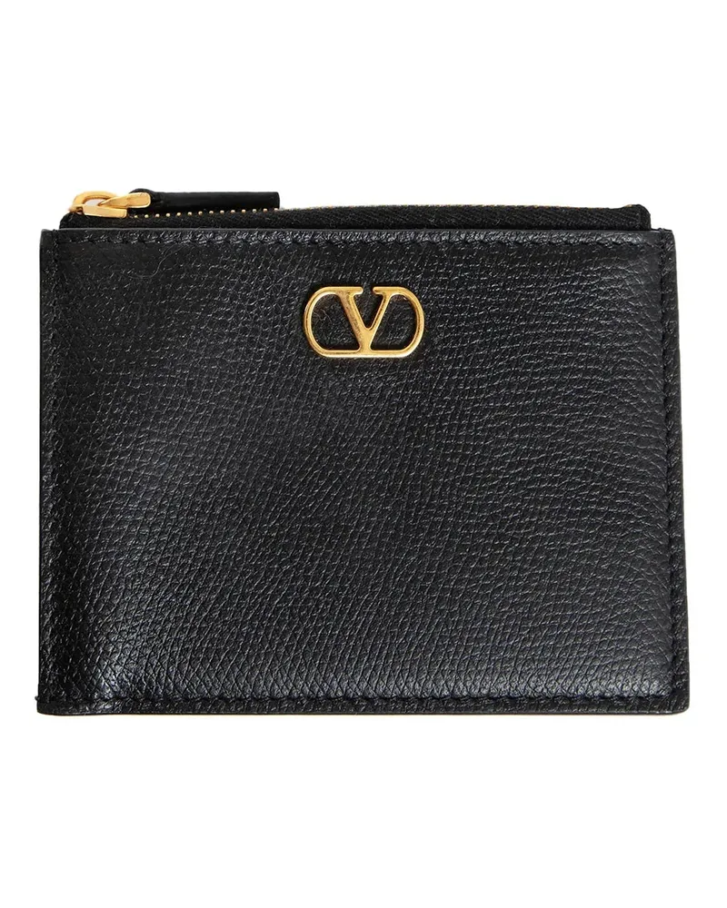 Valentino Garavani VLogo Signature Grainy Calfskin Wallet Black