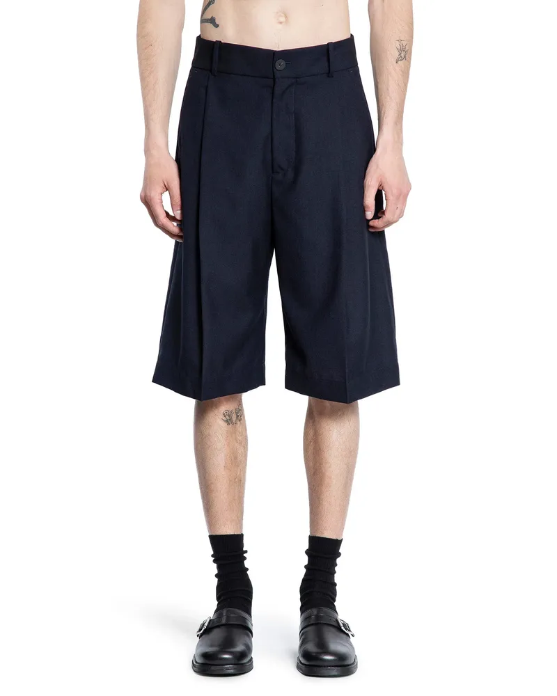 Studio Nicholson Knee Length Tailored Shorts Black