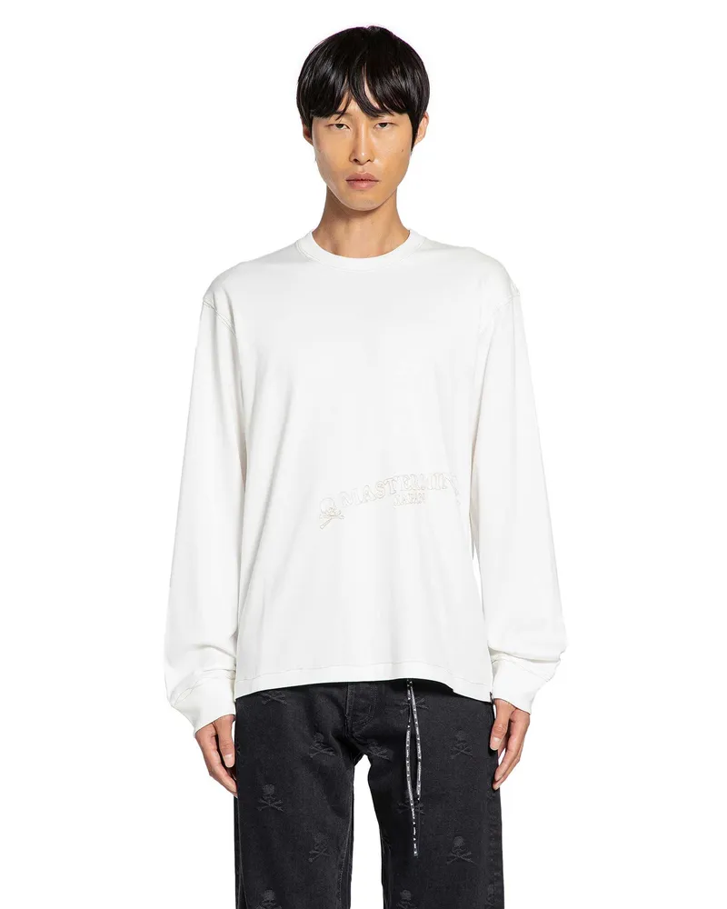 Mastermind World Stitched Skull Long Sleeve T-Shirt White