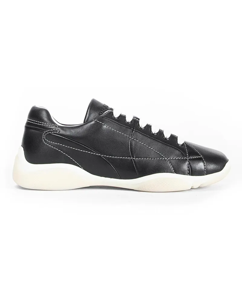 Prada Nappa Leather Sneakers Black&white