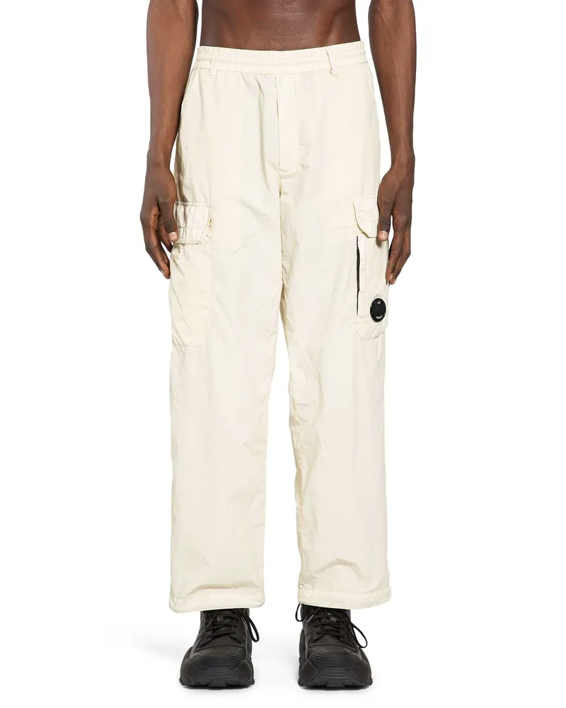 C.P. Company Flatt Nylon Cargo Lens Pants Off-white