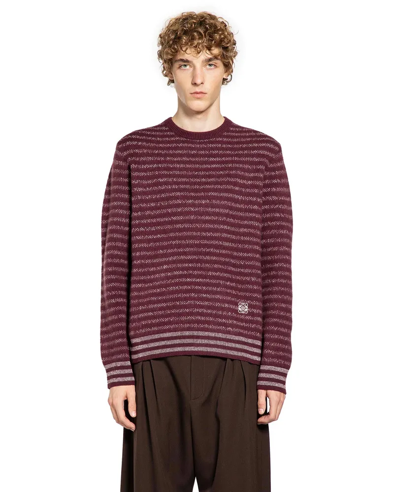 Loewe Wool Striped Crewneck Knitwear 