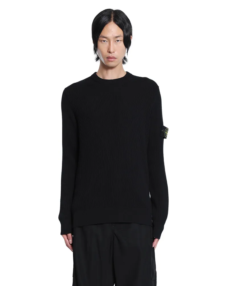 Stone Island 5100053 Soft Organic Cotton Sweater Black