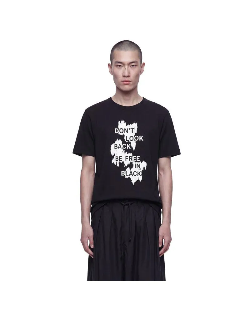 Yohji Yamamoto Don't Look Back T-Shirt Black