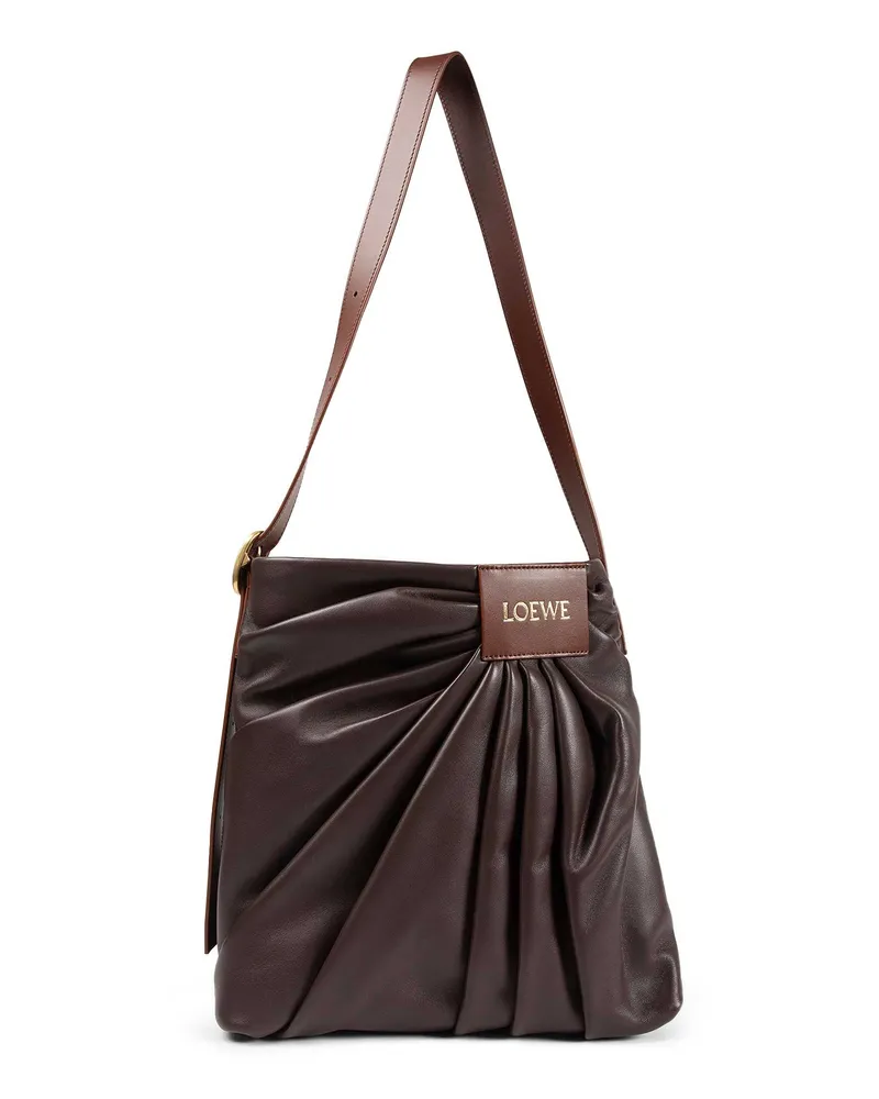 Loewe Draped Tote Bag Brown