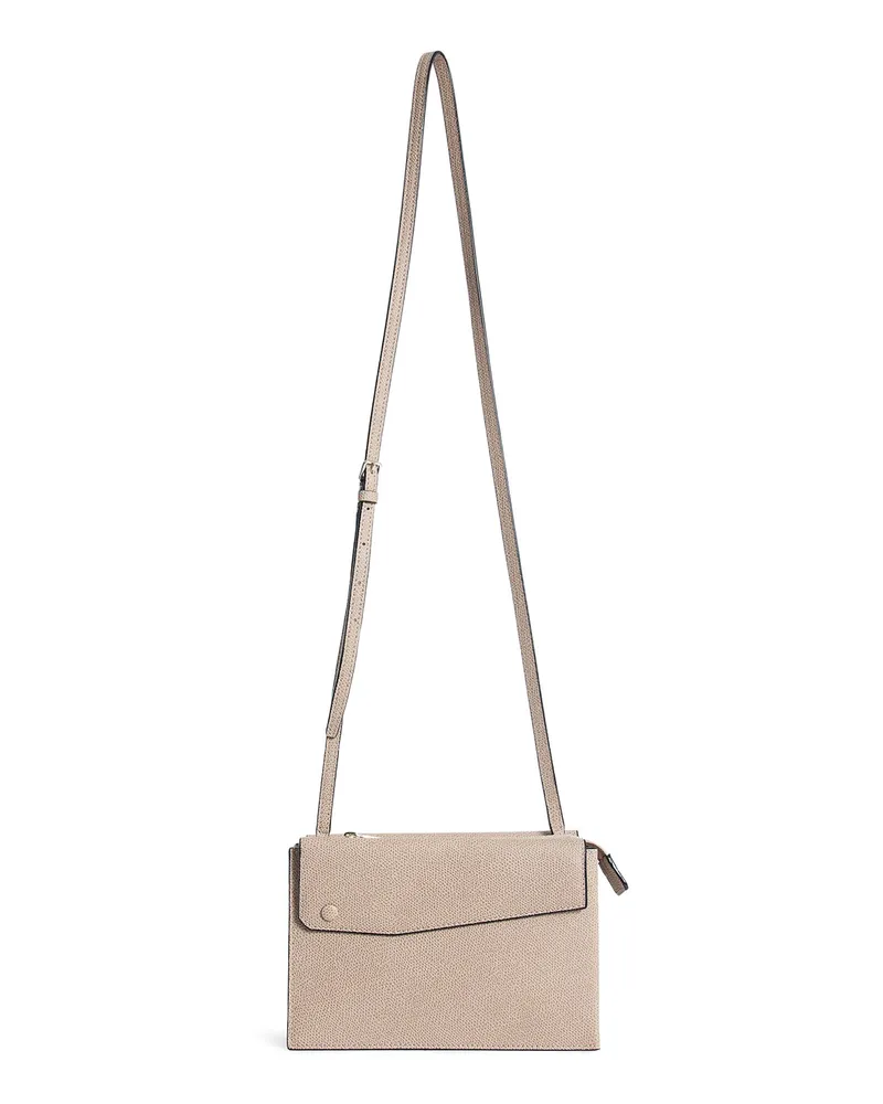 Valextra Pocket Slim Crossbody Bag Beige