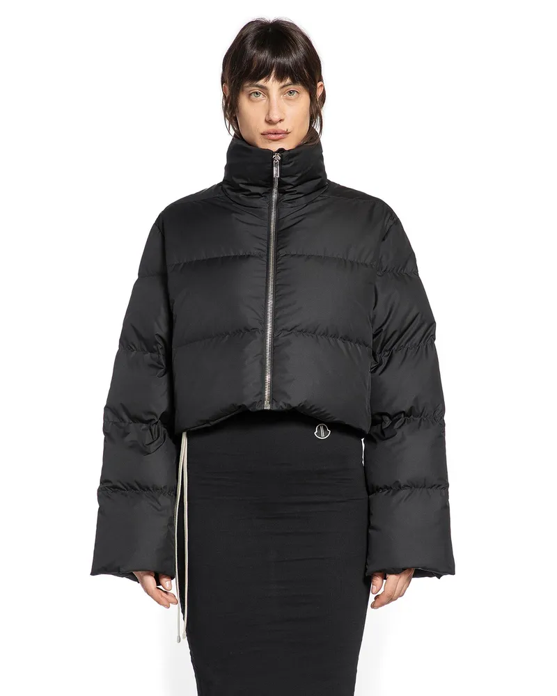 Rick Owens Moncler Cropped Cyclopic Down Jacket Black
