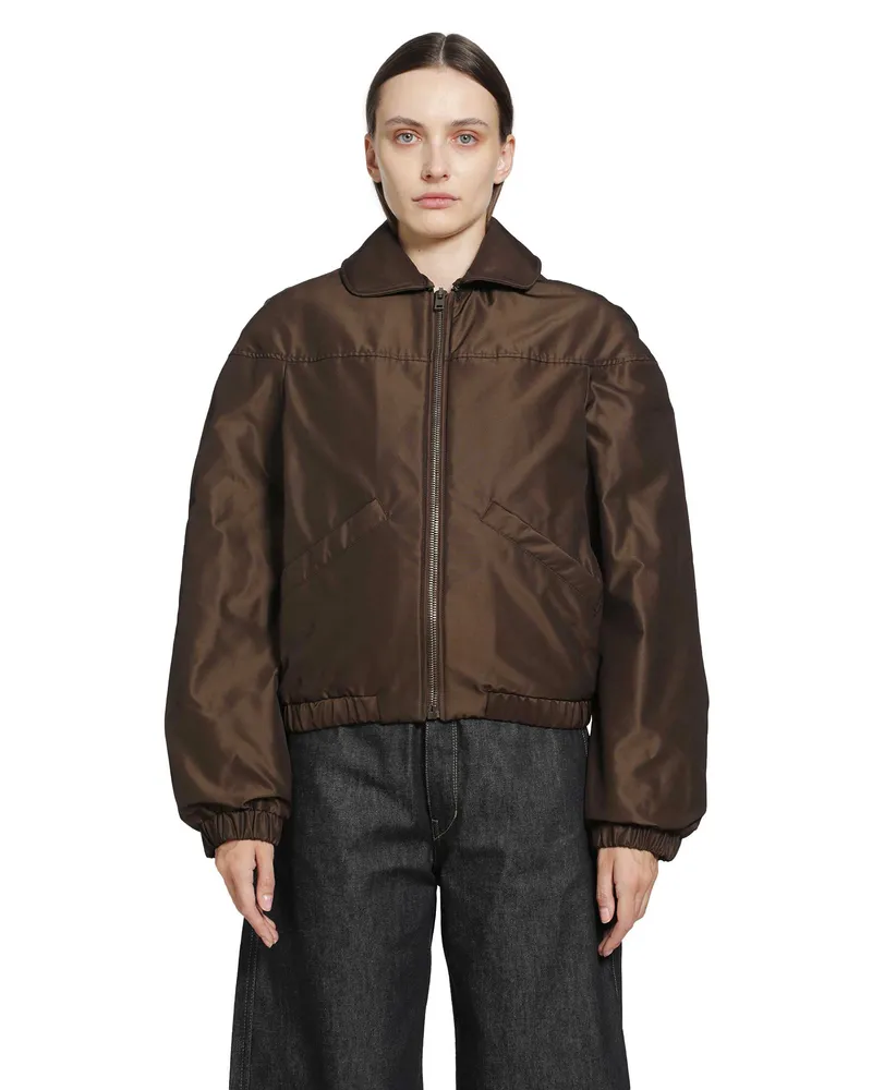 Christophe Lemaire Water-repellent Quilted Blouson Brown