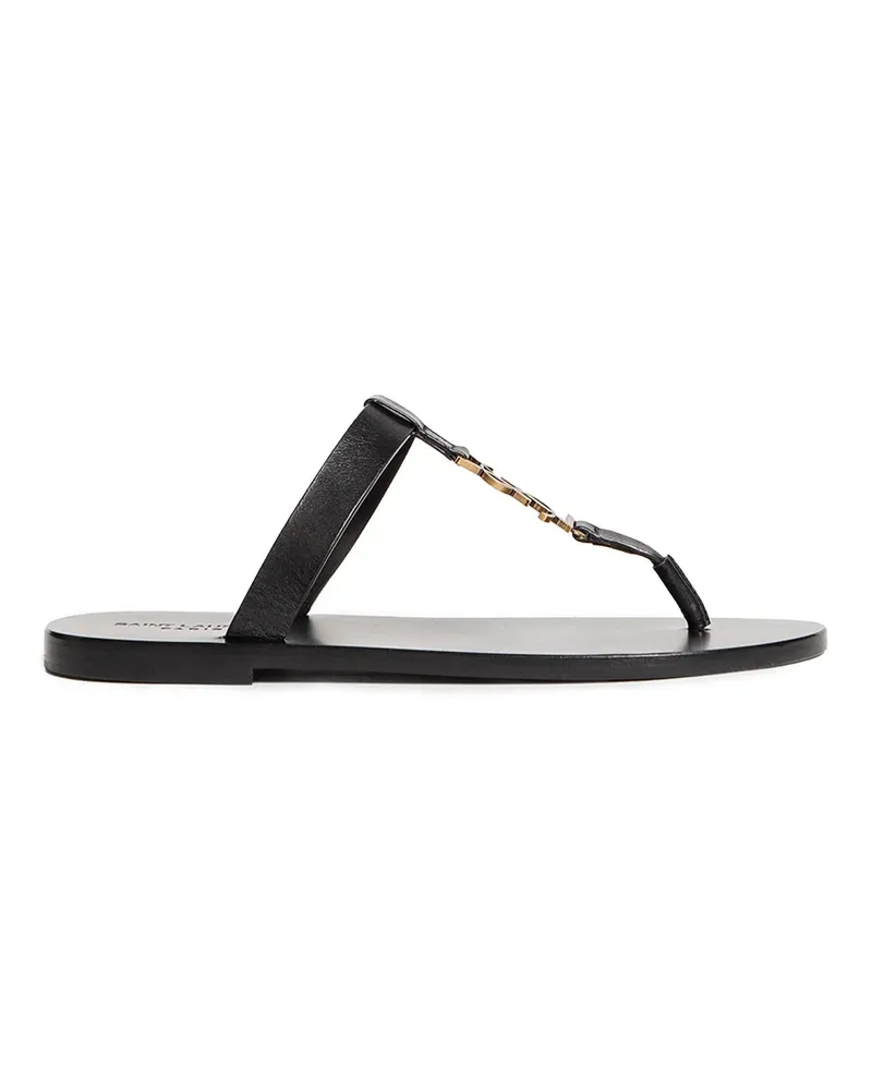 Saint Laurent Sandali Cassandre in pelle liscia Black