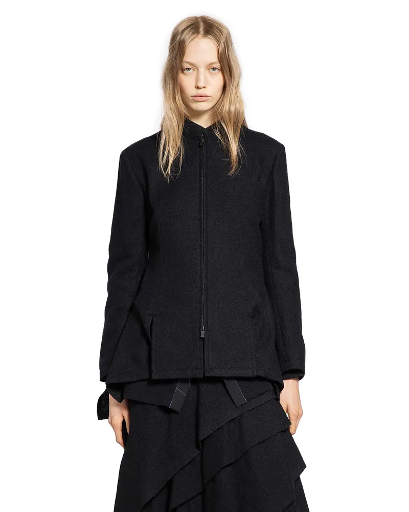 Yohji Yamamoto F Zip Slim Jacket Black