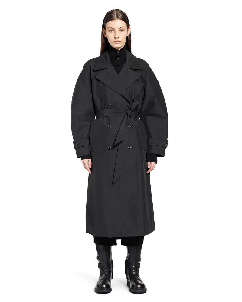 Moncler EE72 Collaboration Zake Trench Coat Black