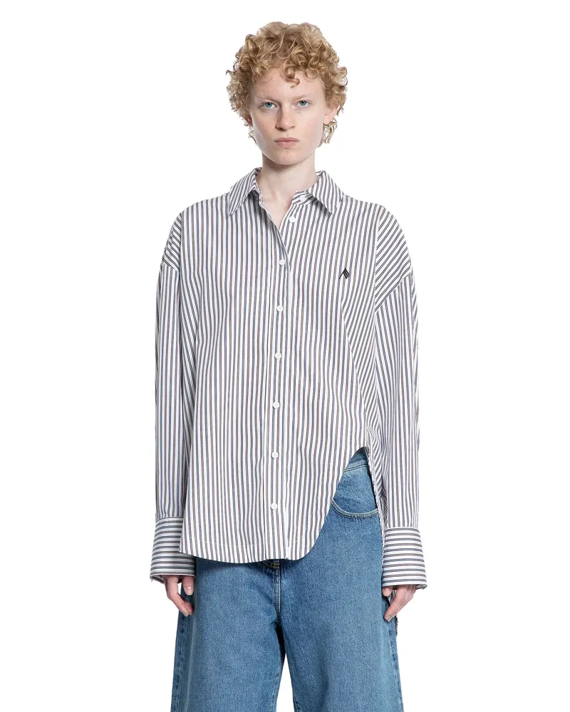 ATTICO Striped Cotton Shirt White