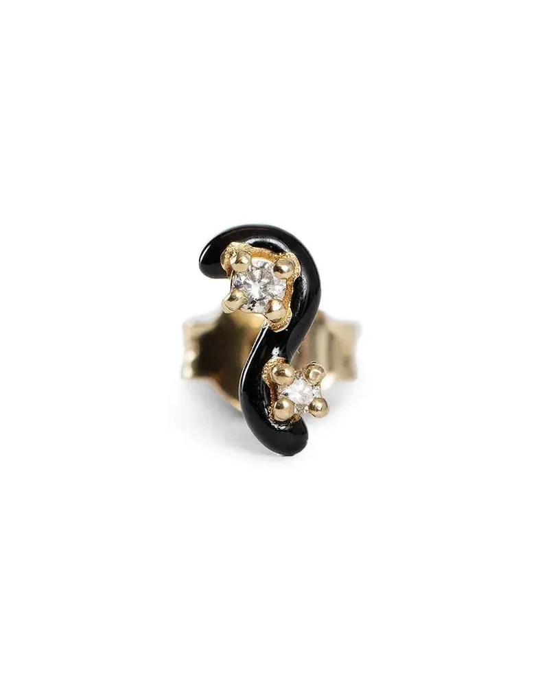 Bea Bongiasca Mini Loop Singolo Orecchino Black