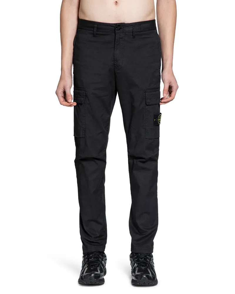 Stone Island MAN BLACK TROUSERS Black