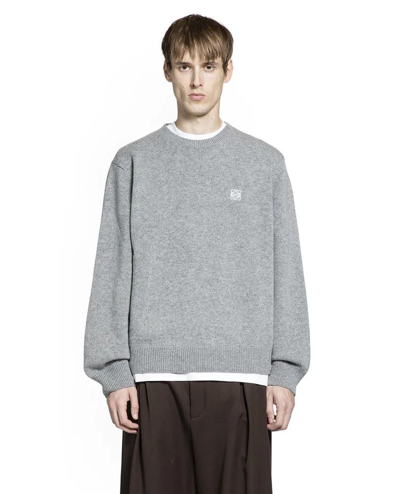 Loewe Anagram Sweater in Wool Grey