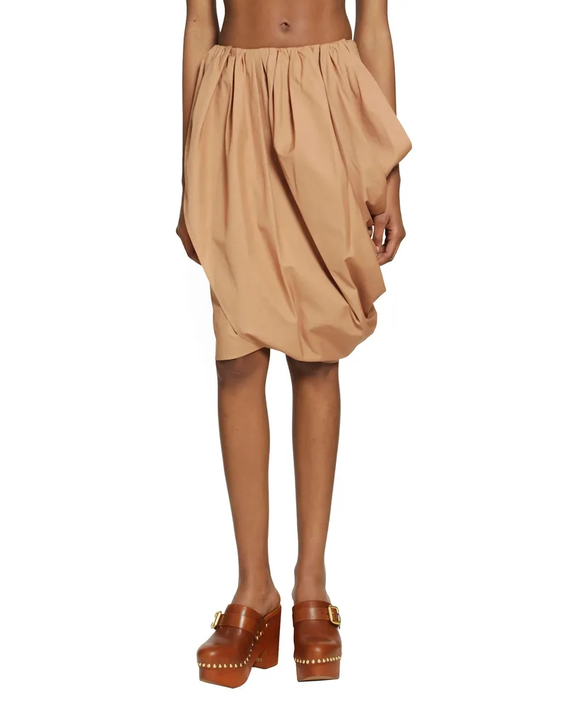 Chloé Knee-Length Wrap Skirt Brown