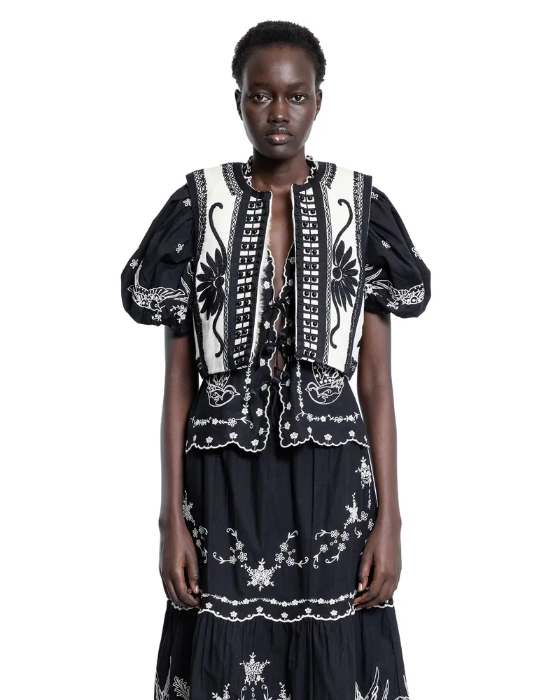 Sea Ambrose soutache vest Black&white