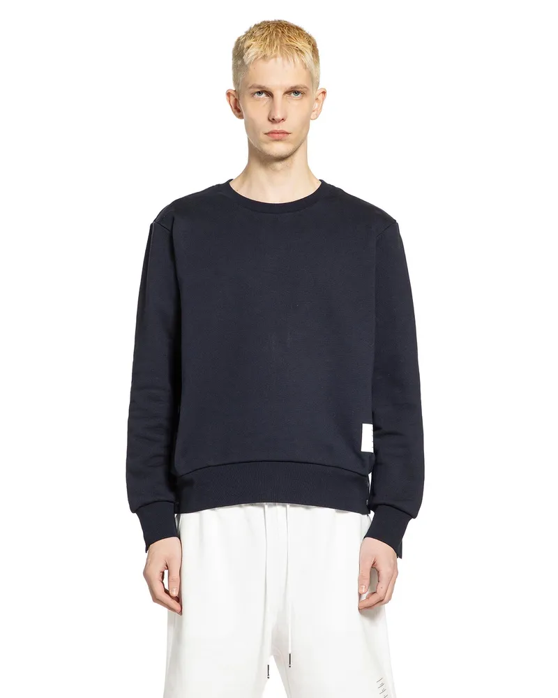 Thom Browne Classic Loopback RWB Sweatshirt Blue