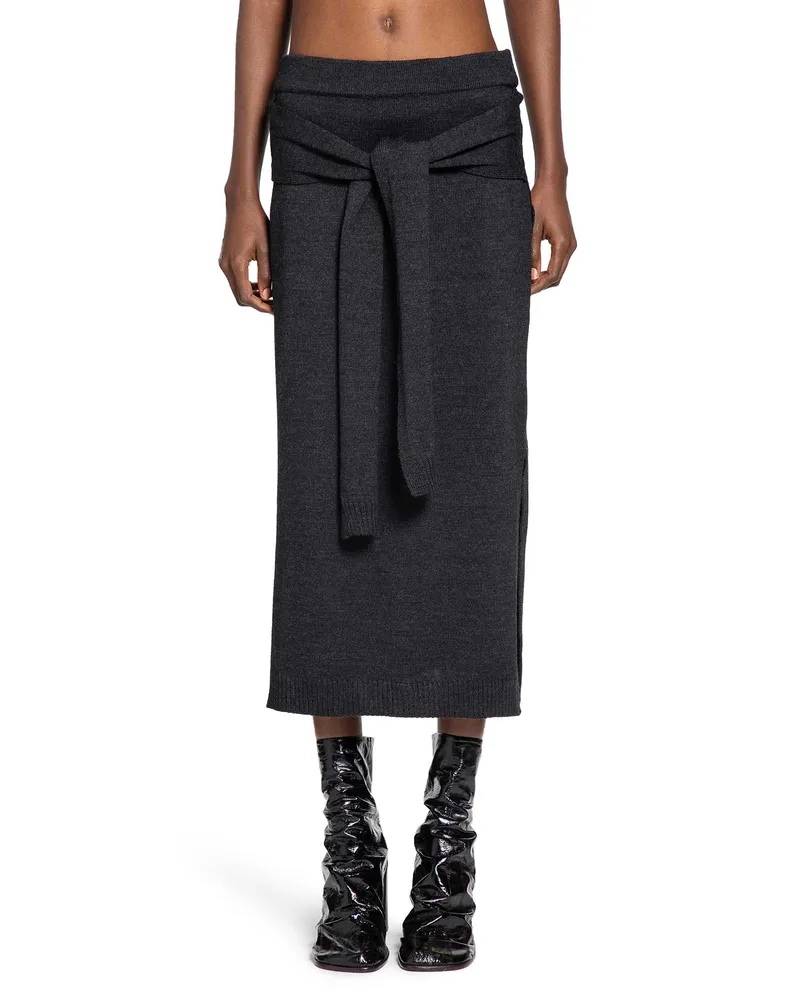 Christophe Lemaire Trompe L'Oeil Skirt Grey