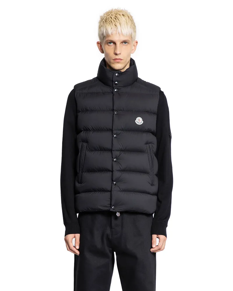 Moncler MAN BLACK VESTS Black