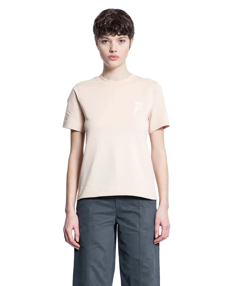 Burberry Daisy Logo Cotton T-Shirt Pink