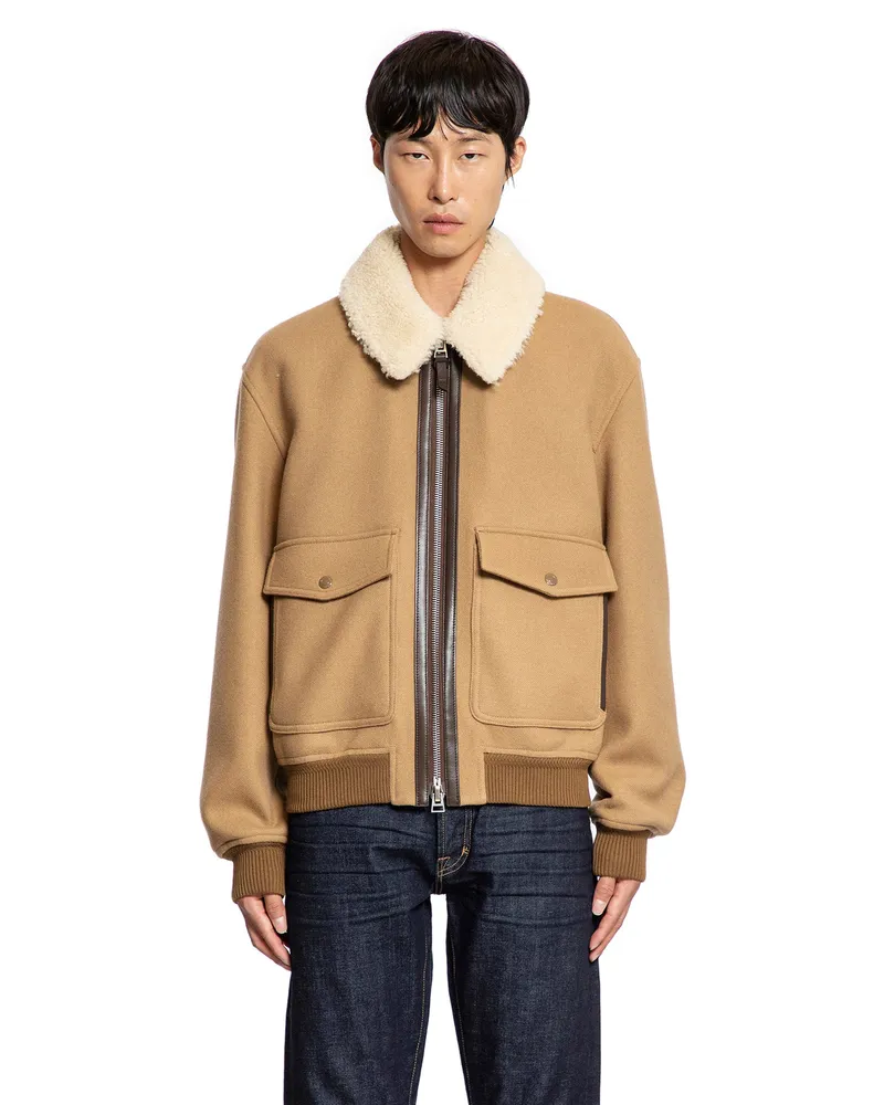 Tom Ford Blouson in twill affilato Beige