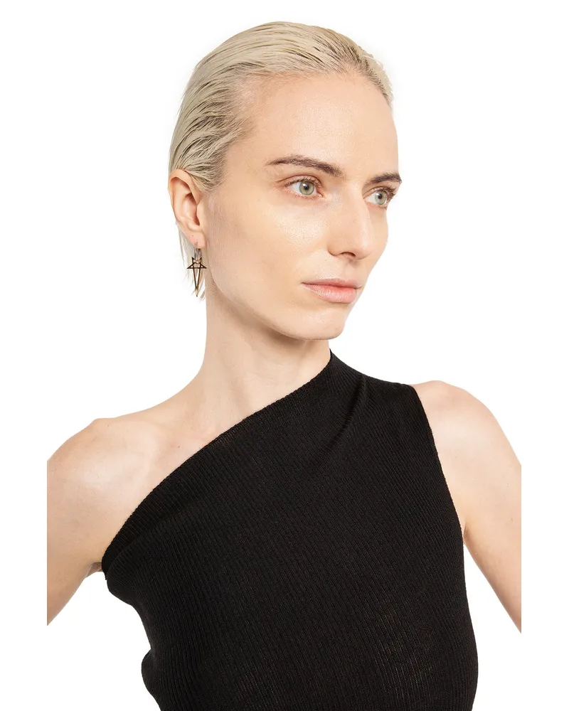 Rick Owens Orecchini a Pentagramma Gold