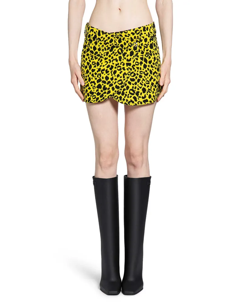 COPERNI Denim Wrap Mini Skirt Yellow