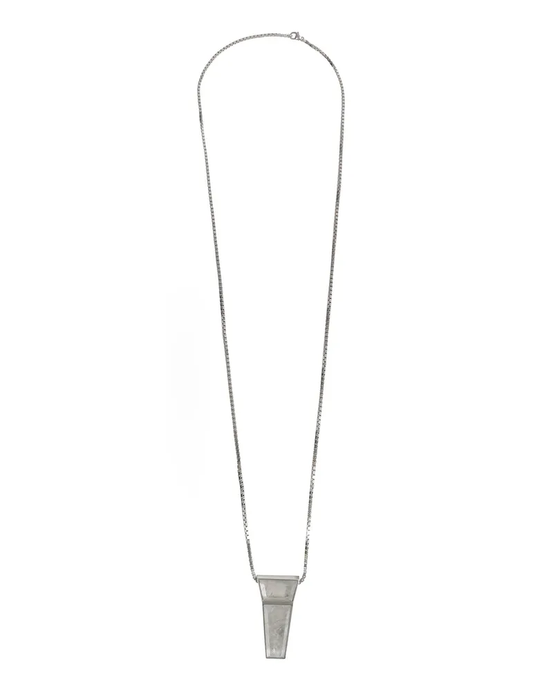 Rick Owens Crystal Trunk Charm Silver