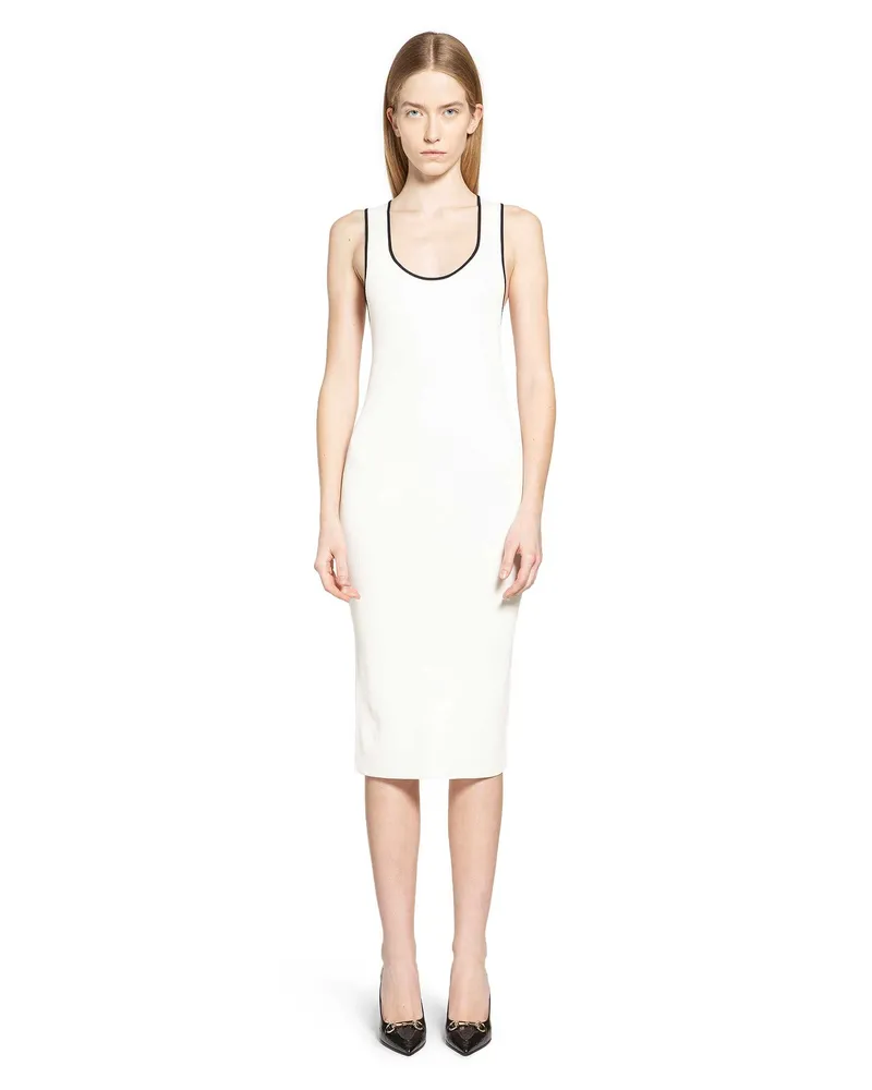 Gucci Logo-motif Midi Dress White