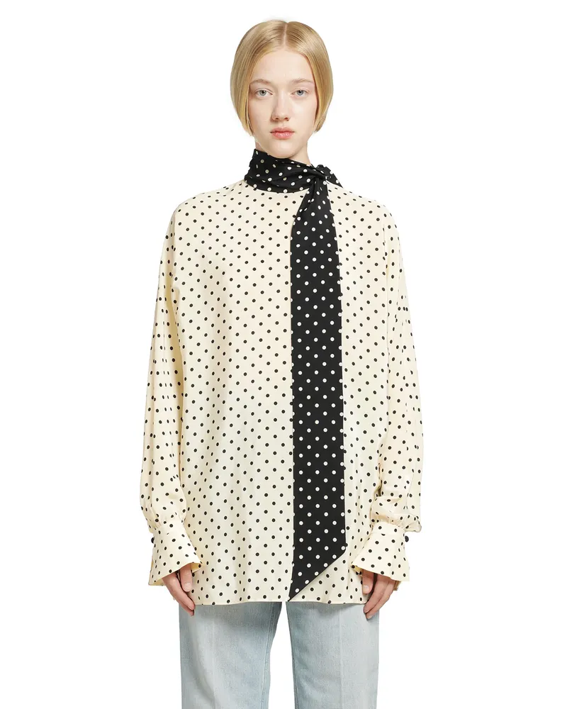 Valentino Garavani Polka dot blouse Beige