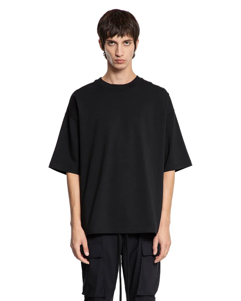 THOM KROM Stretch Cotton Modal Graphic T-Shirt Black