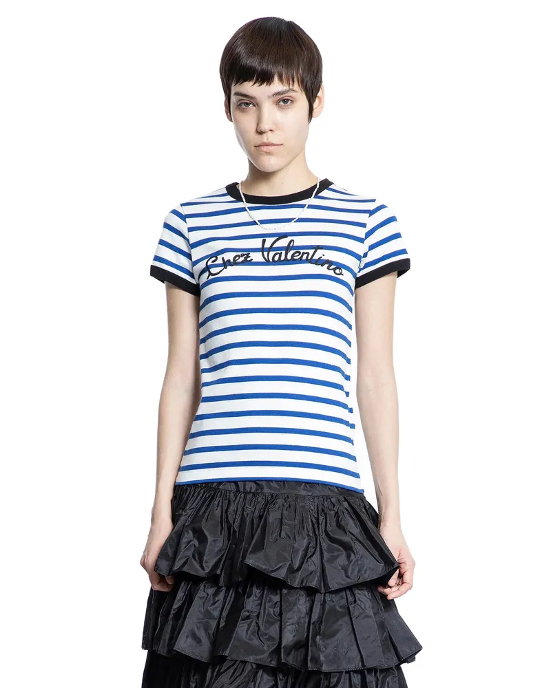 Valentino Garavani WOMAN BLUE T-SHIRTS & TANK TOPS Blue