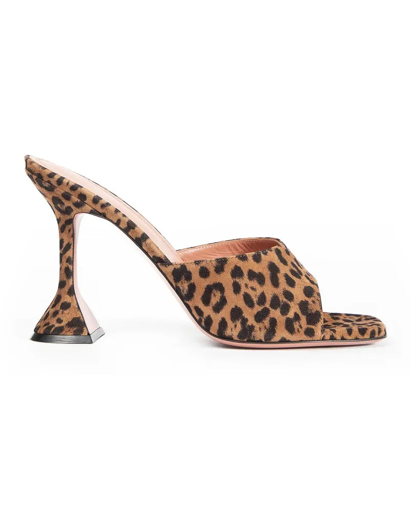 Amina Muaddi Lupita Leopard Print Mules 