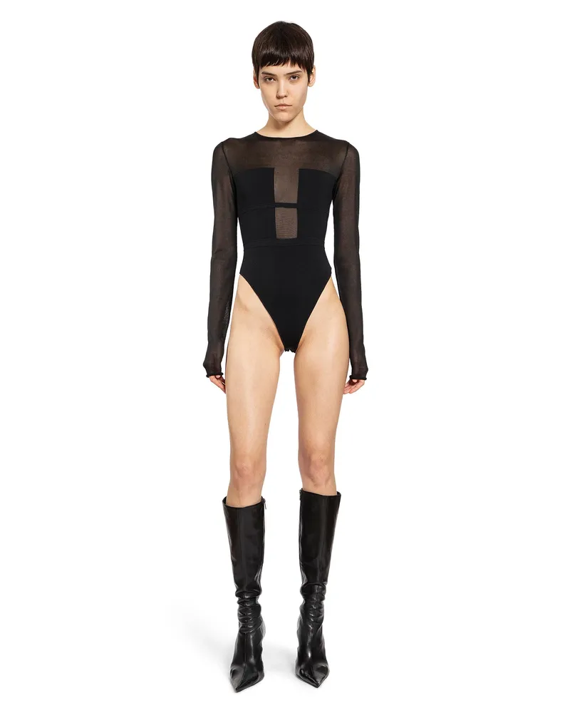 Nensi Dojaka Angular Cup Bodysuit Black