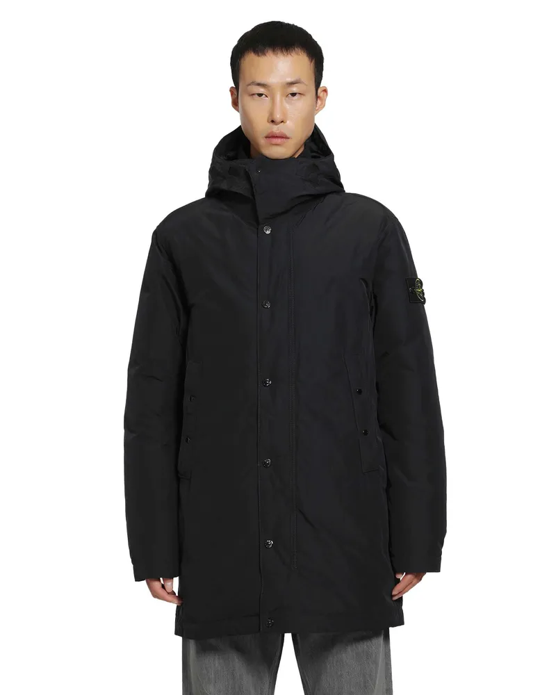Stone Island 7100006 Long Down Parka Black