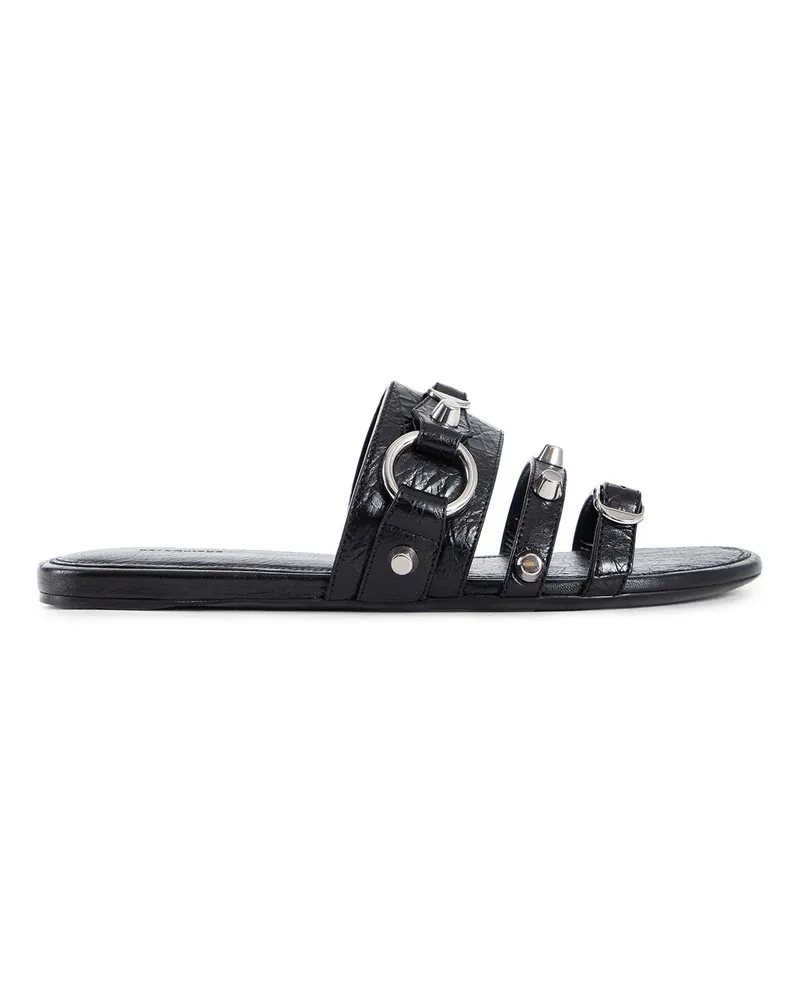 Balenciaga City flat sandals Black