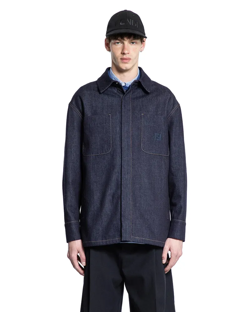 Fendi Selleria Denim Jacket Blue