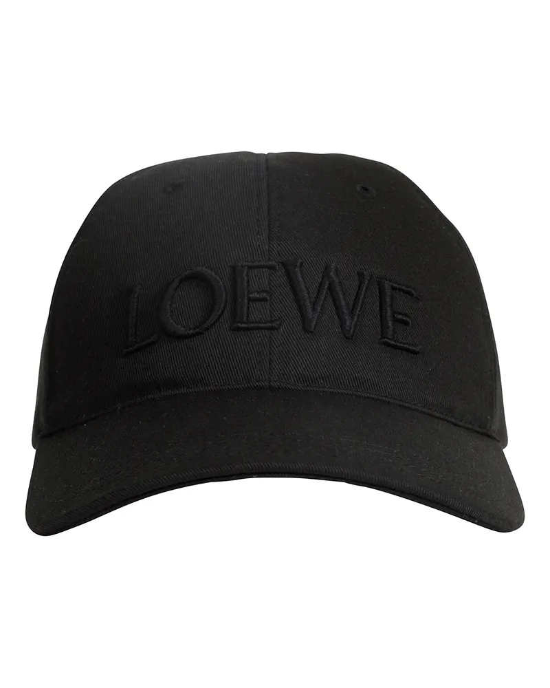 Loewe Logo-Embroidered Canvas Baseball Cap Black