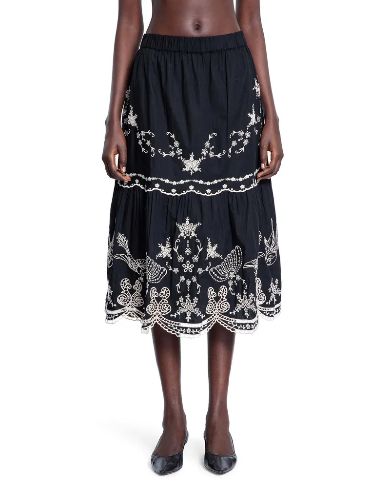 Sea Kingsley embroidered skirt Black&white