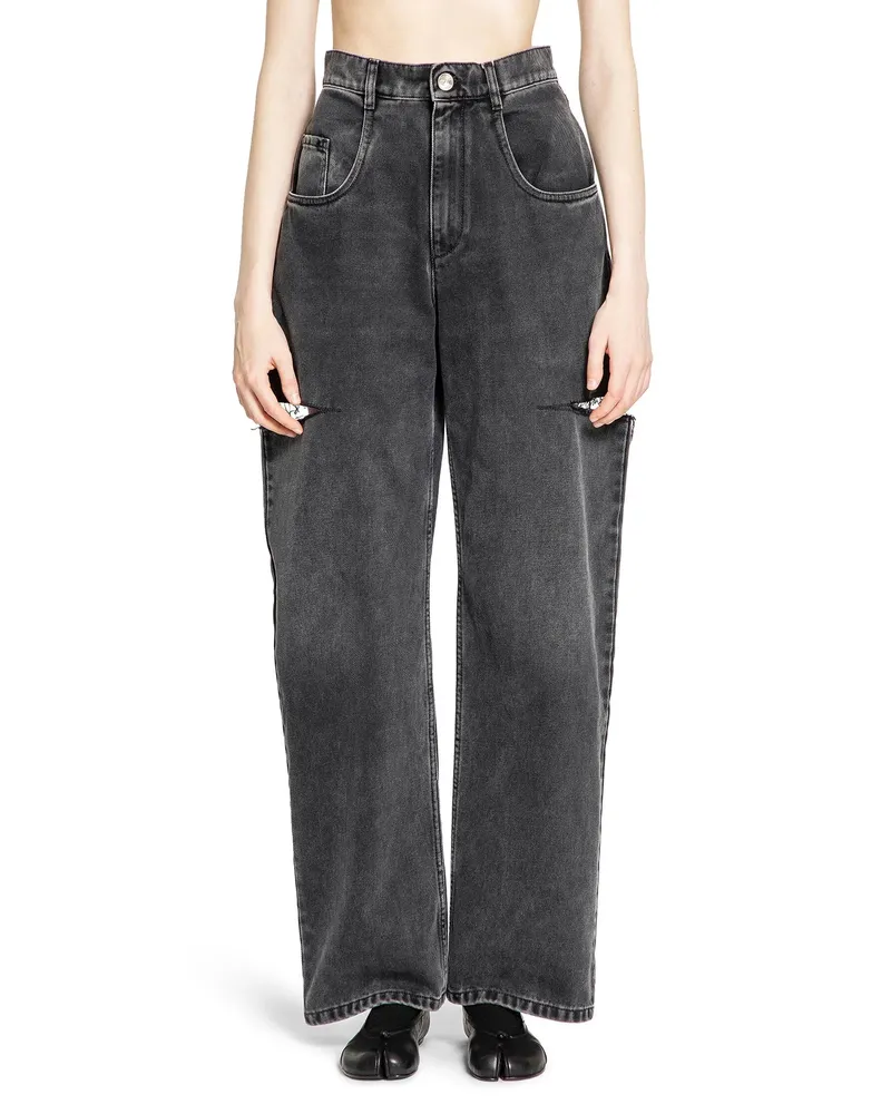 Maison Margiela Cut-out distressed jeans Grey