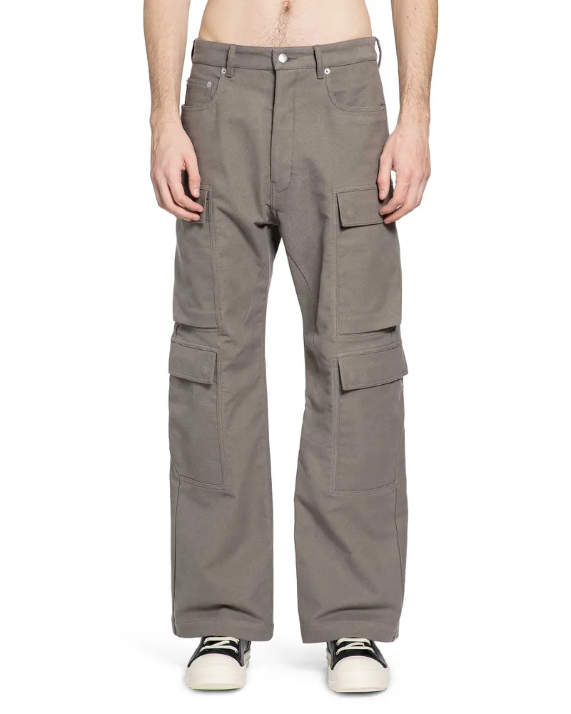 Rick Owens Concordians Double Cargo Jeans Grey