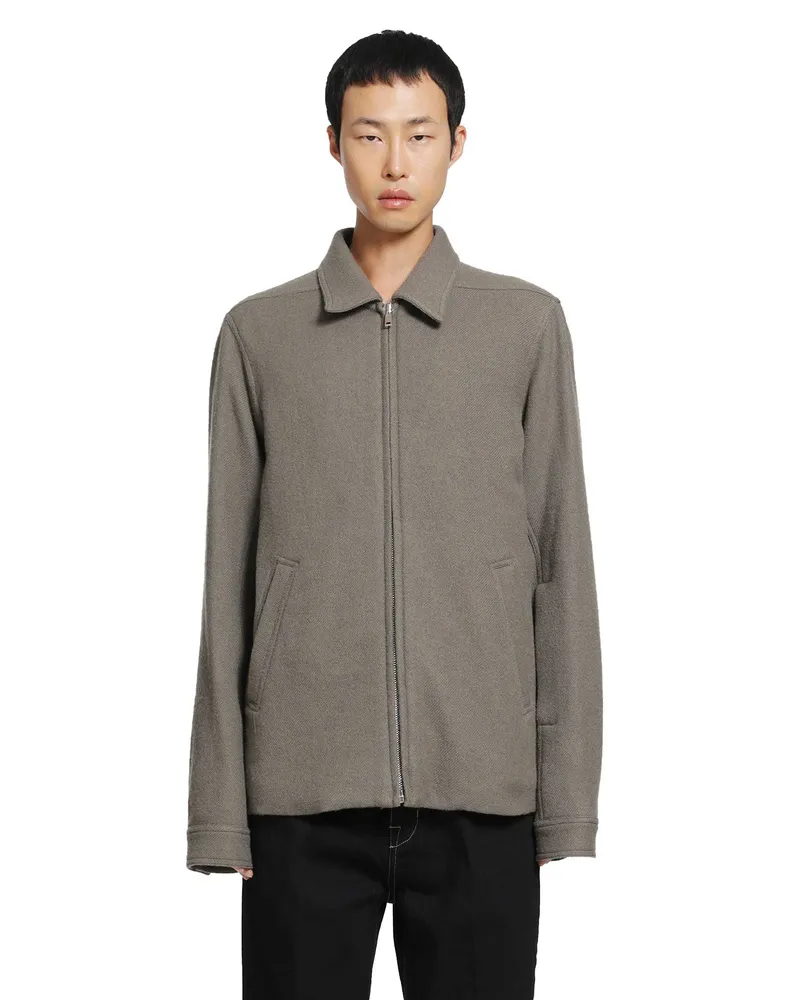 Rick Owens Brad JKT in Boiled Wool Grey