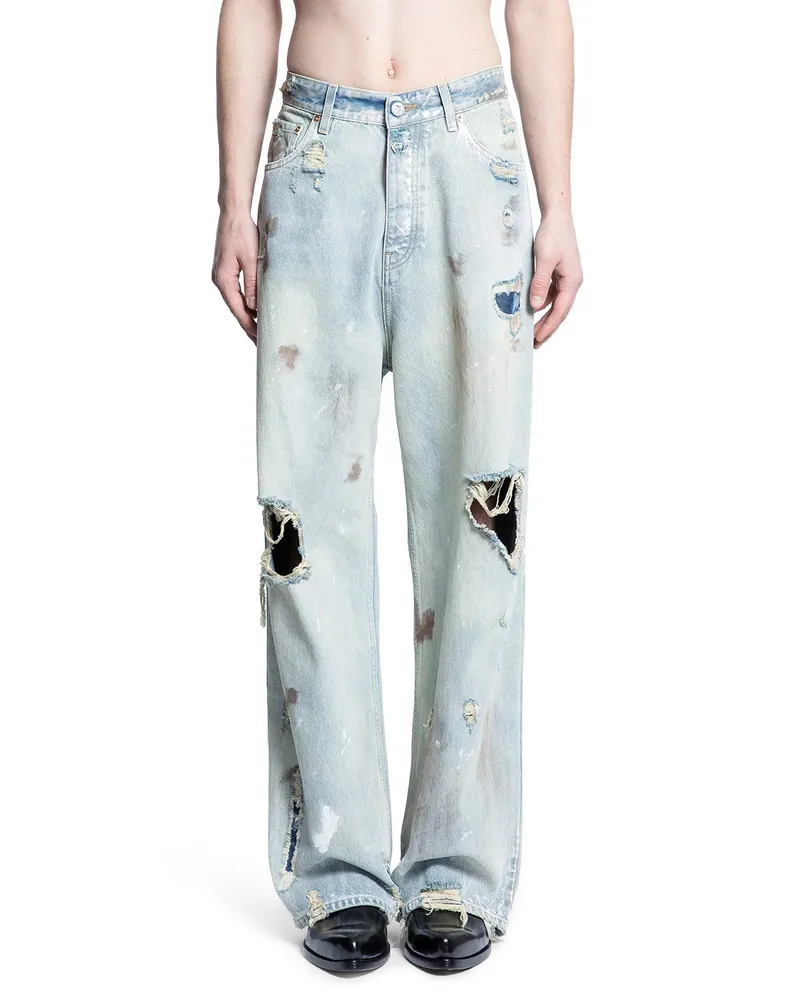 VETEMENTS MAN BLUE JEANS Blue