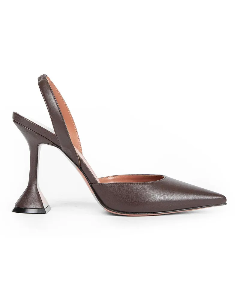 Amina Muaddi Holli Slingback Pumps 95 Brown