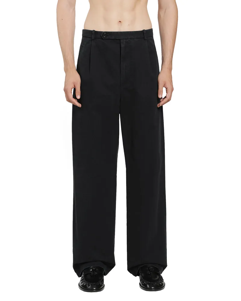 Jil Sander Cotton Drill Trousers Black