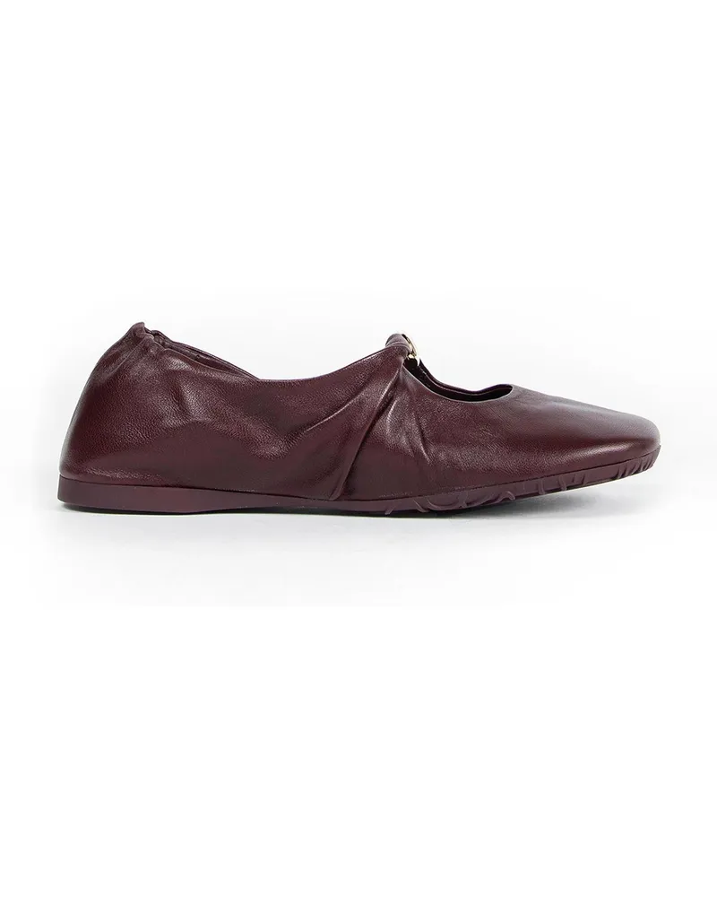 Loewe Pebble Soft Ballerinas Red