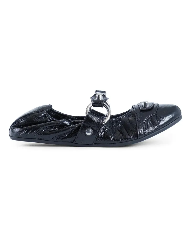 Balenciaga City Ballerinas in Arena Lambskin Black