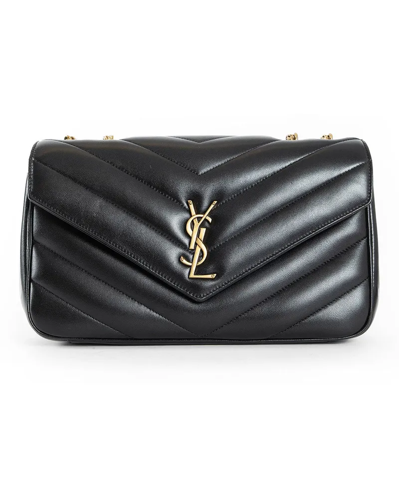 Saint Laurent Loulou Medio in Pelle Black
